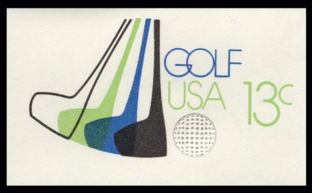 USA Scott # U 583 1977 13c Golf Issue - Mint Cut Square