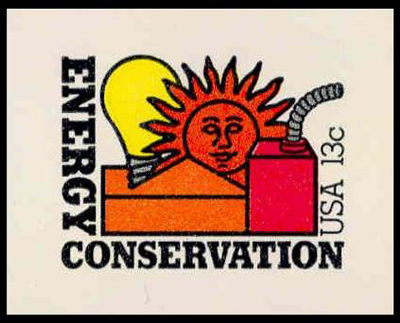 USA Scott # U 584 1977 13c Energy Conservation - Mint Cut Square