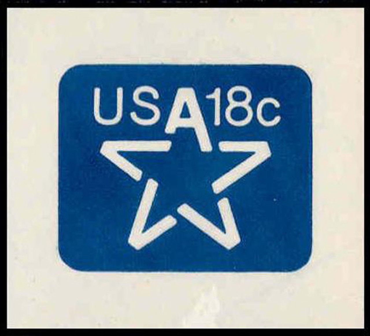 USA Scott # U 593 1981 18c Star & USAA. - Mint Cut Square