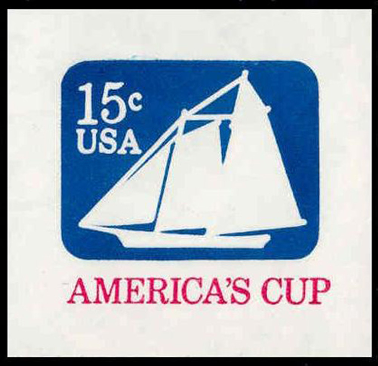 USA Scott # U 598 1980 15c America's Cup - Mint Cut Square