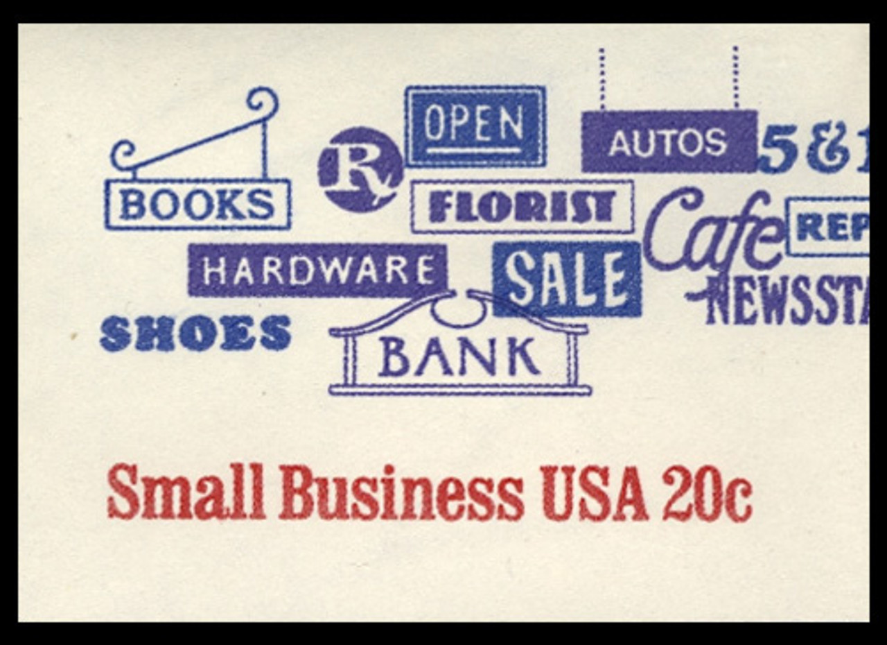 USA Scott # U 606 1984 20c Small Business - Mint Cut Square