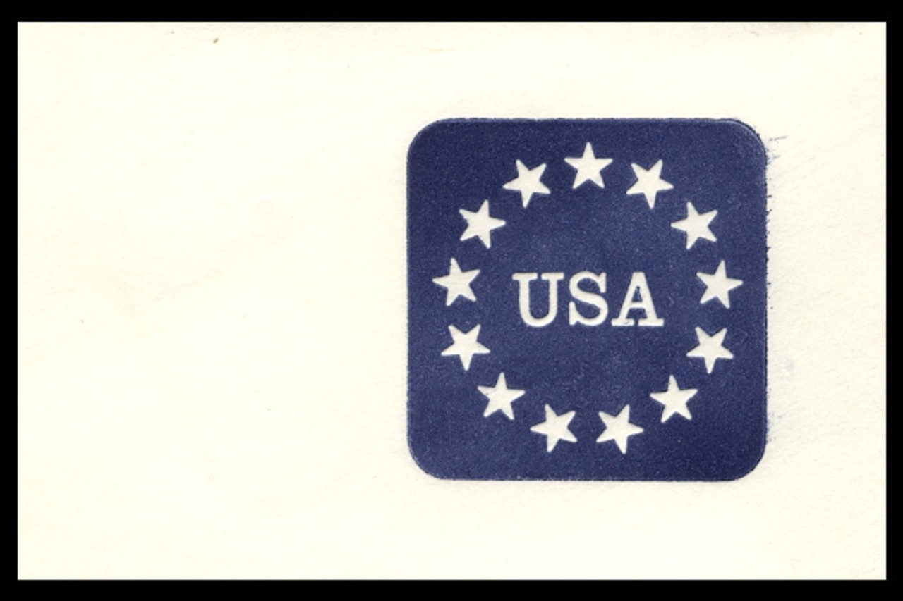 USA Scott # U 611a 1988 25c Stars & USA., Dark Red & Tagging Omitted Error - Mint Cut Square