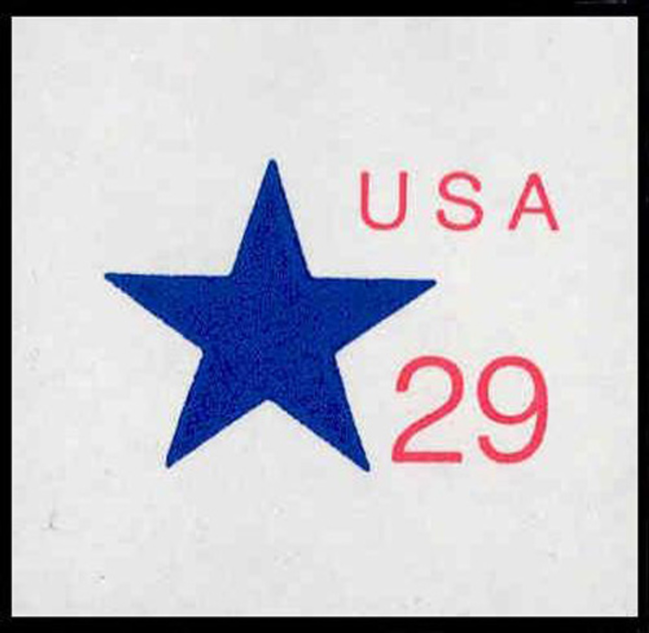 USA Scott # U 619 1991 29c Star & USAA. - Mint Cut Square