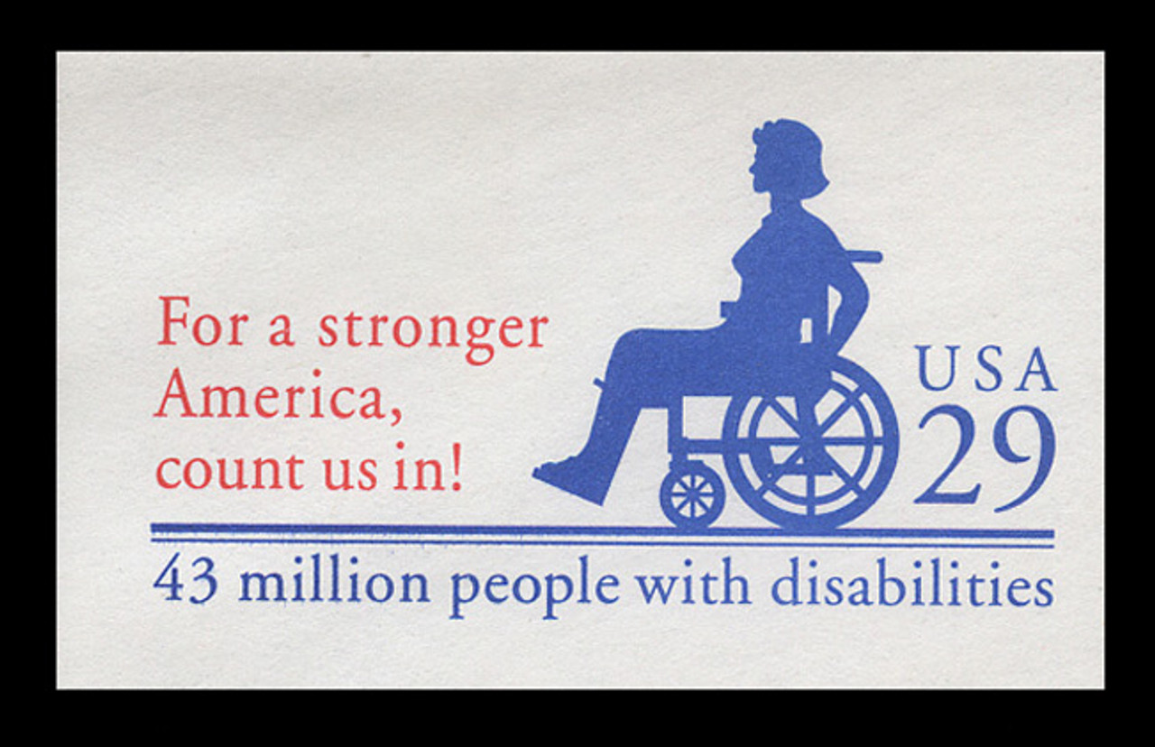 USA Scott # U 629 1992 29c Americans with Disabilities - Mint Cut Square