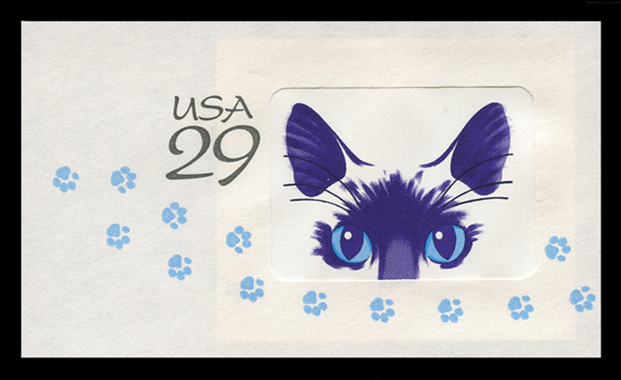 USA Scott # U 630 1993 29c Kitten - Mint Cut Square