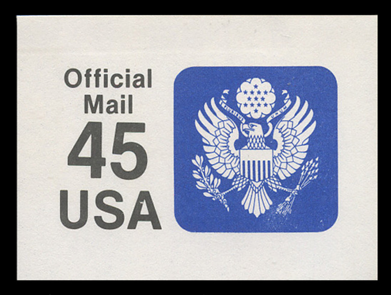 USA Scott # UO  81 1990 45c Official Mail, small lettering clear - Mint Cut Square