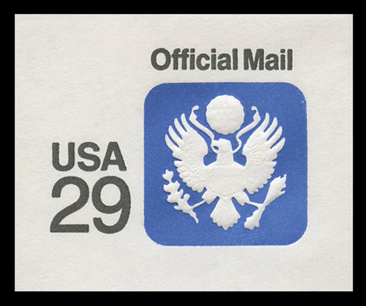 USA Scott # UO  84 1991 29c Official Mail, white background - Mint Cut Square