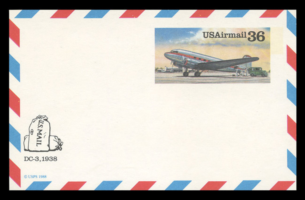 U.S. Scott # UXC 24, 1988 36c DC3 - Mint Postal Card