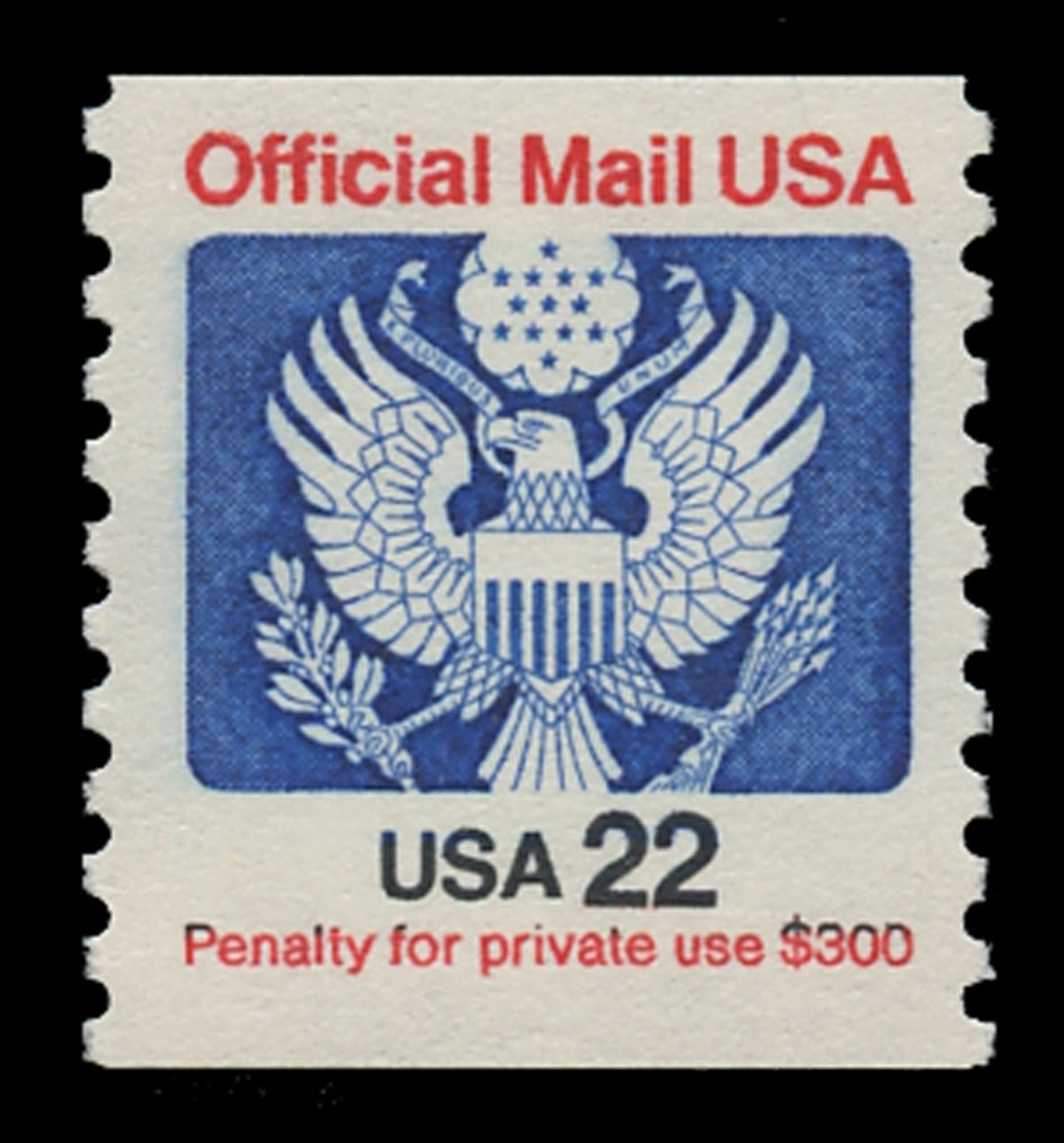 USA Scott # O 136, 1985 22c Official Mail Eagle Coil
