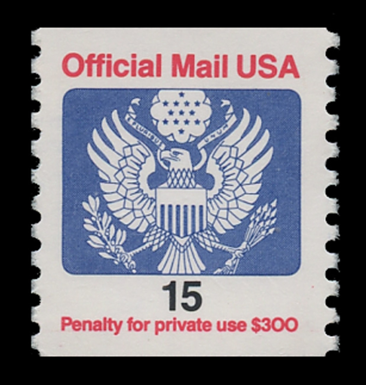 USA Scott # O 138A, 1988 15c Official Mail Eagle Coil