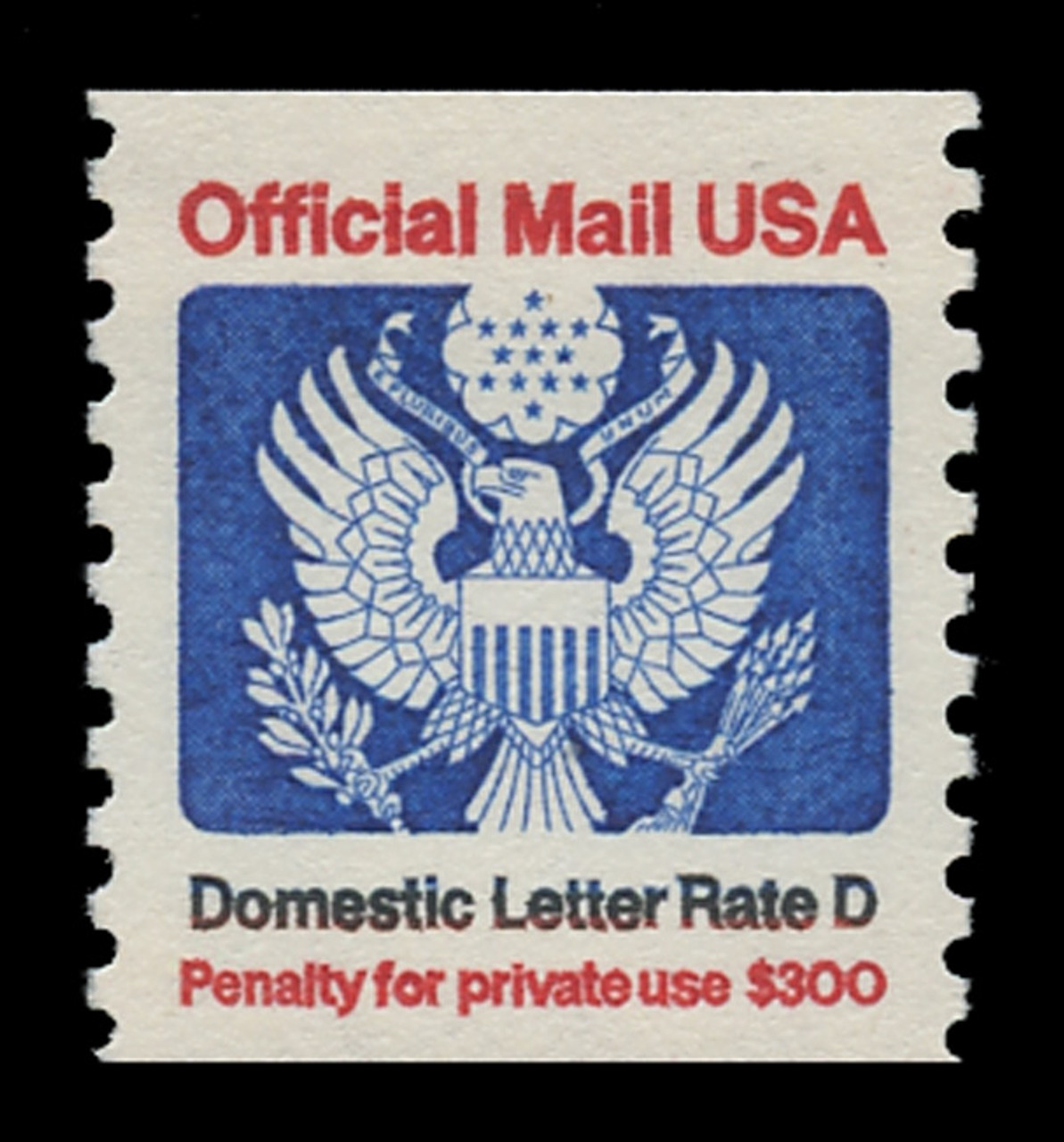 USA Scott # O 139, 1985 (22c) "Domestic Letter Rate D" Official Mail Eagle Coil
