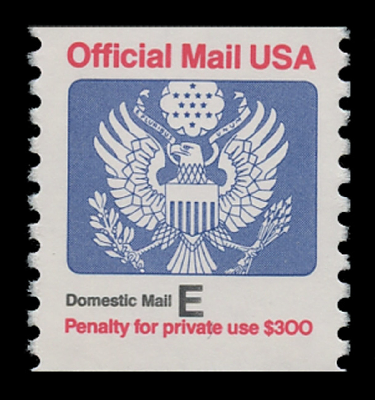 USA Scott # O 140, 1988 (25c) "Domestic Mail E" Official Mail Eagle Coil