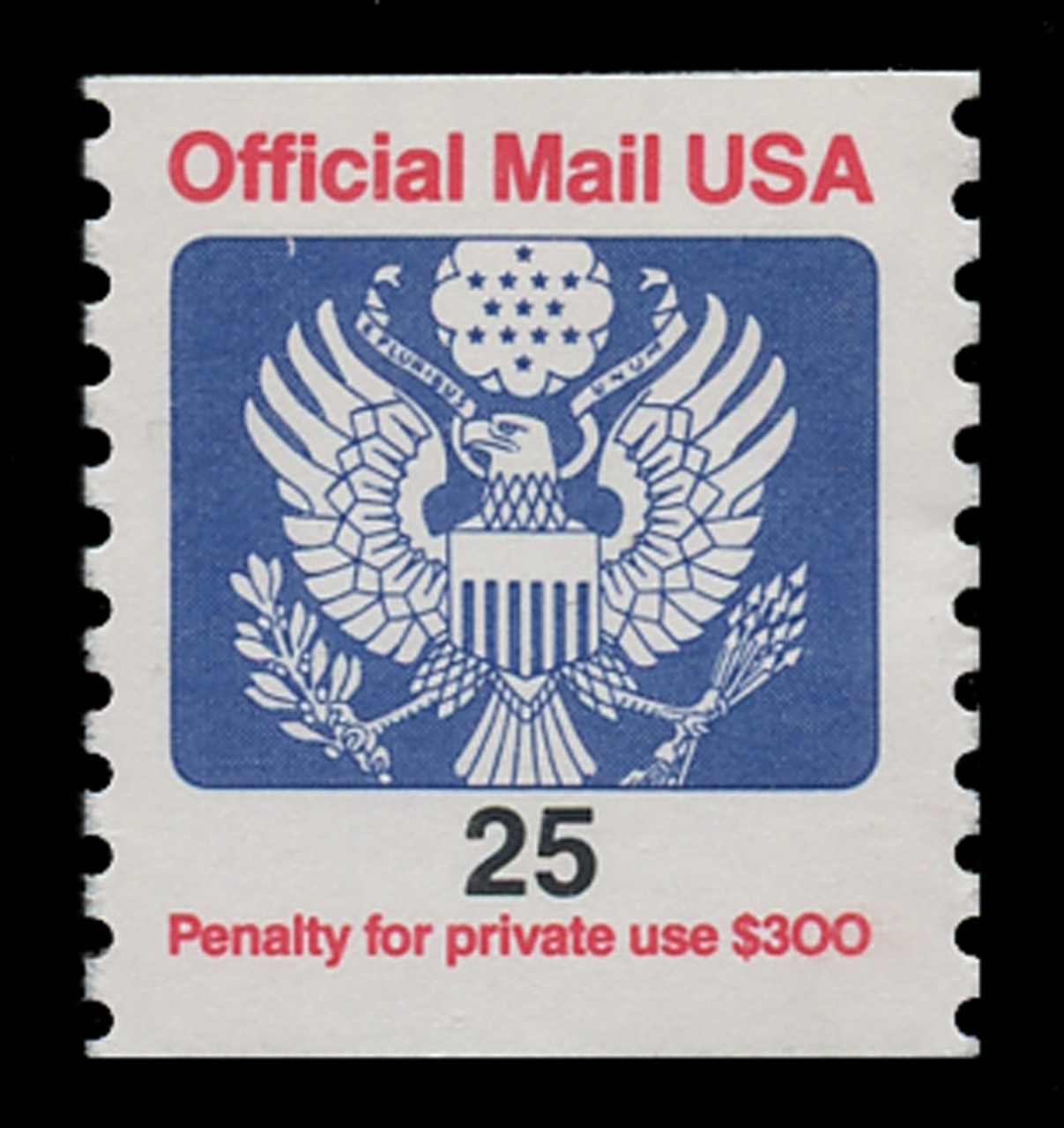 USA Scott # O 141, 1988 25c Official Mail Eagle Coil