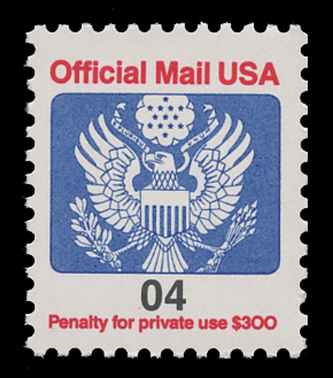 USA Scott # O 146, 1991 4c Official Mail Eagle