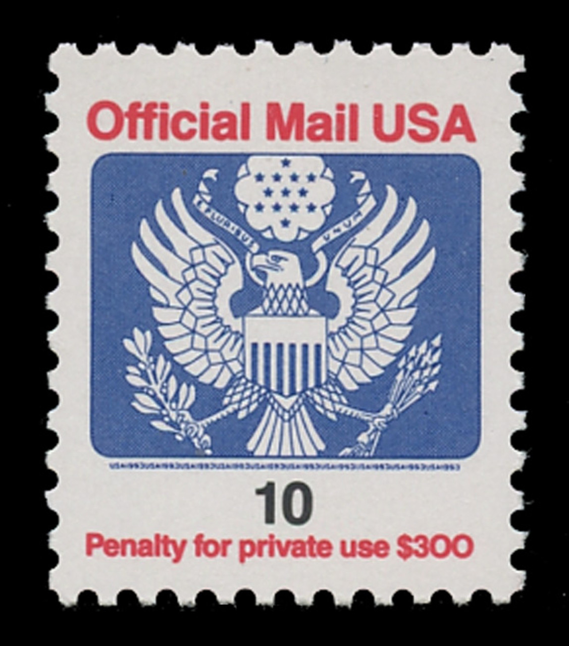 USA Scott # O 146A, 1993 10c Official Mail Eagle