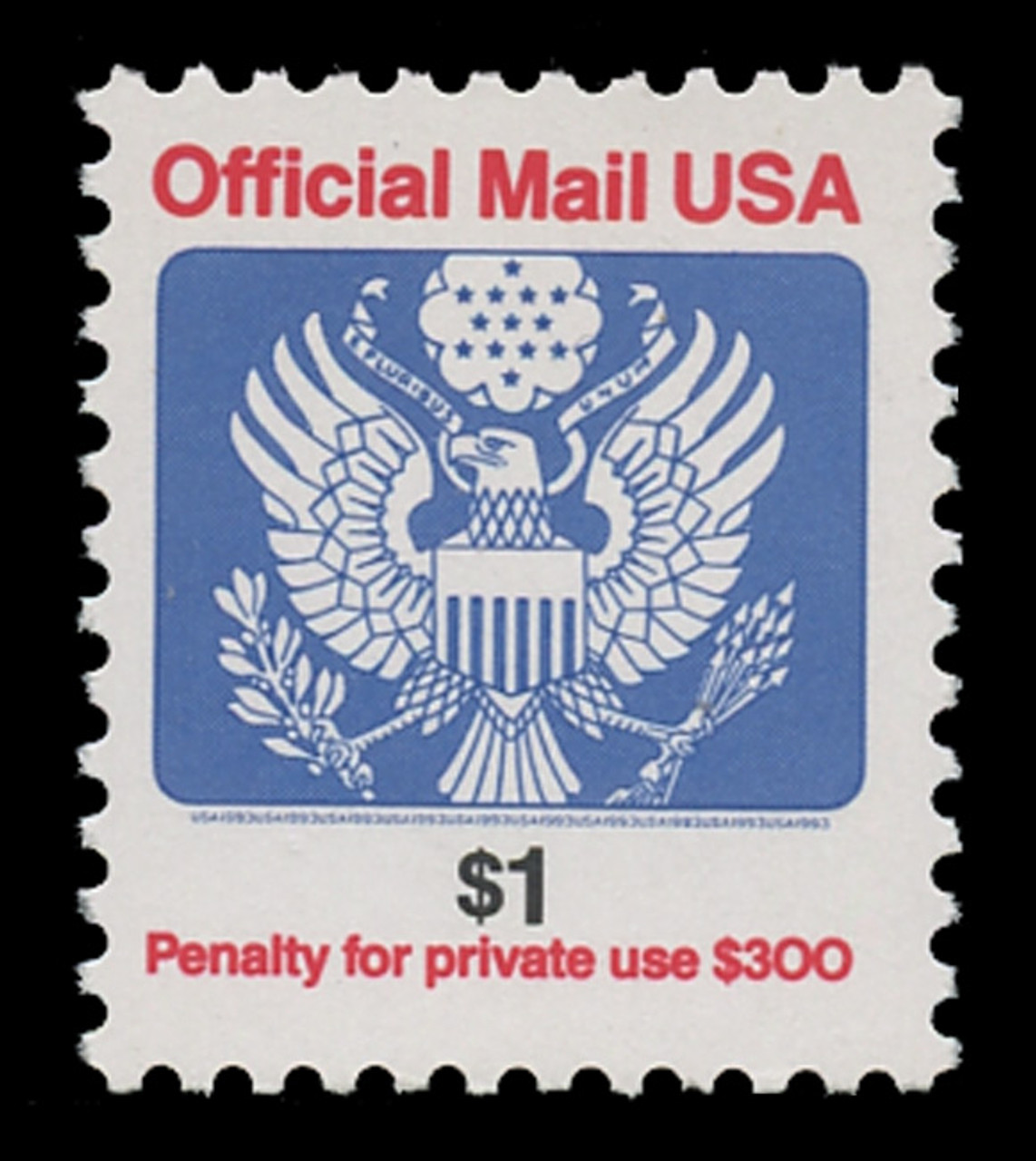 USA Scott # O 151, 1993 $1 Official Mail Eagle