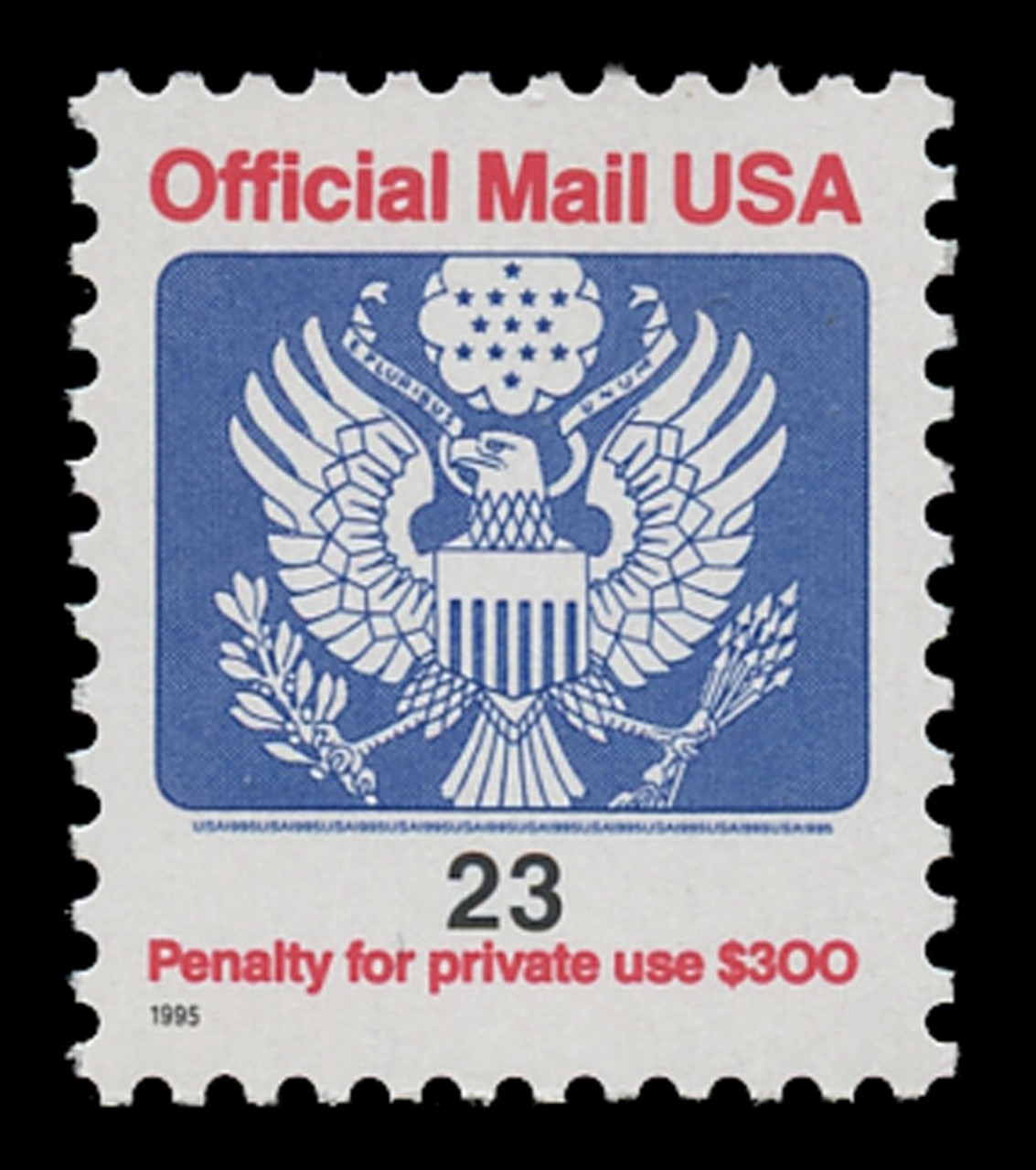 USA Scott # O 156, 1995 23c Official Mail Eagle