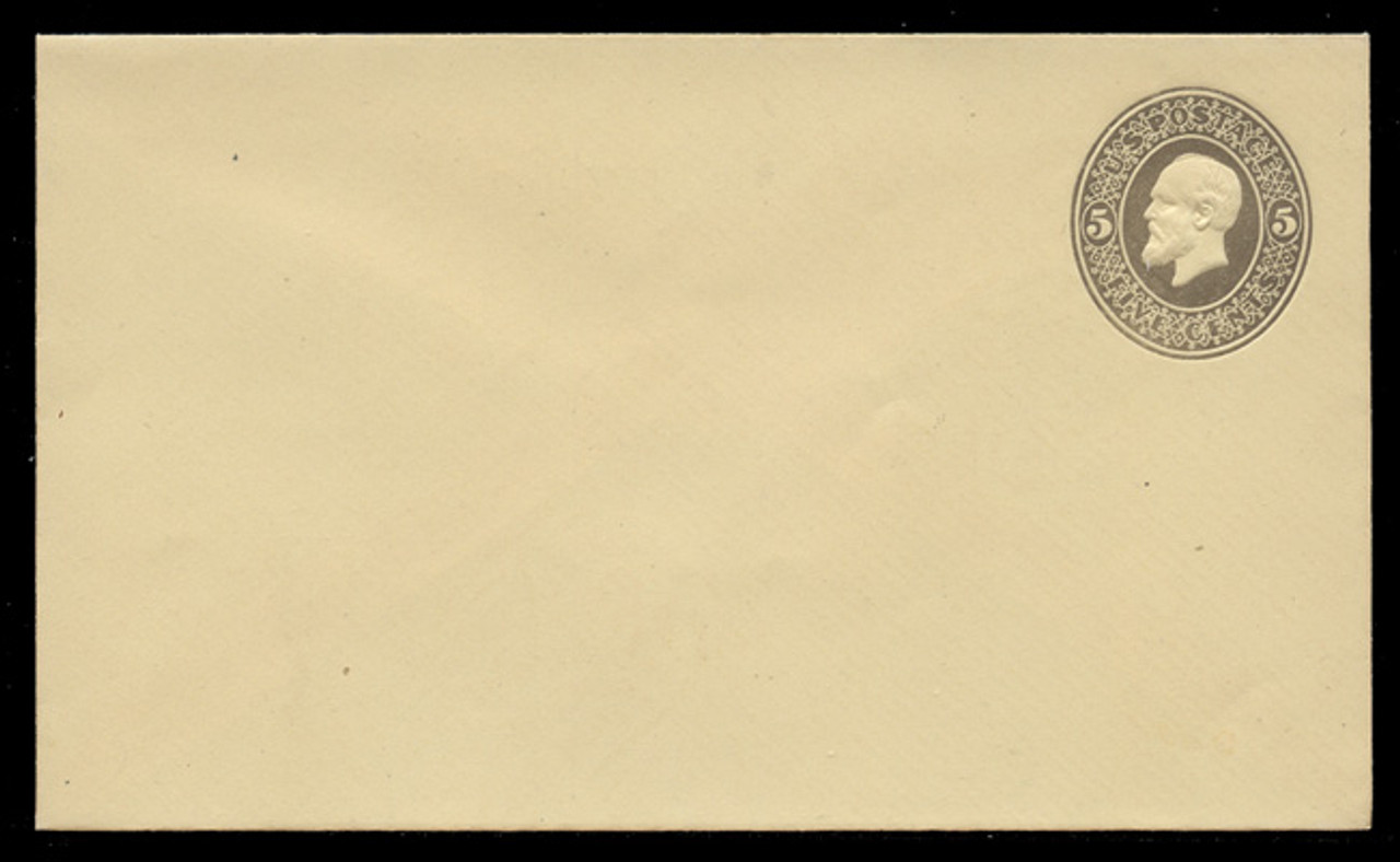 USA Scott # U 223/07, UPSS #492/06 1882-86 5c Garfield, brown on amber - Mint (See Warranty)