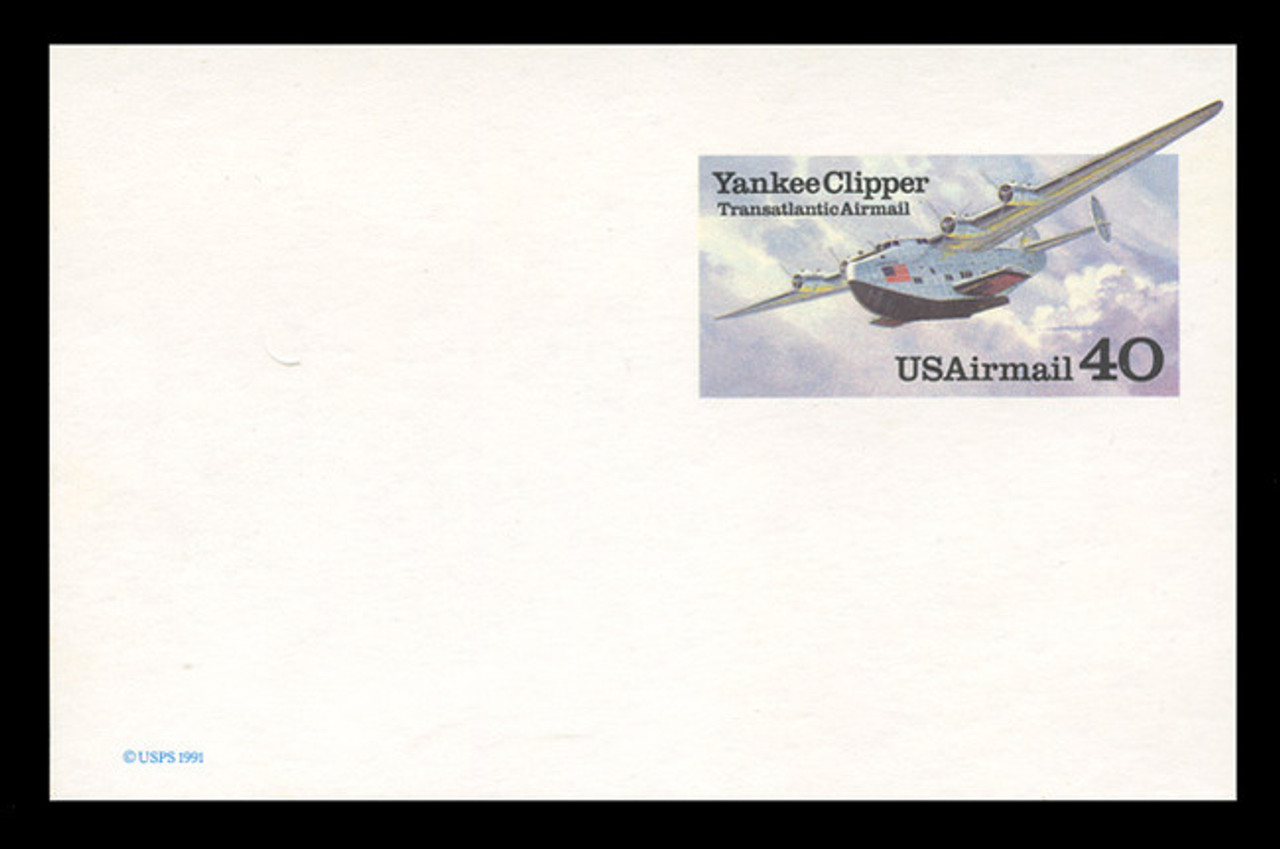 U.S. Scott # UXC 25, 1991 40c Yankee Clipper Transatlantic Airmail ...