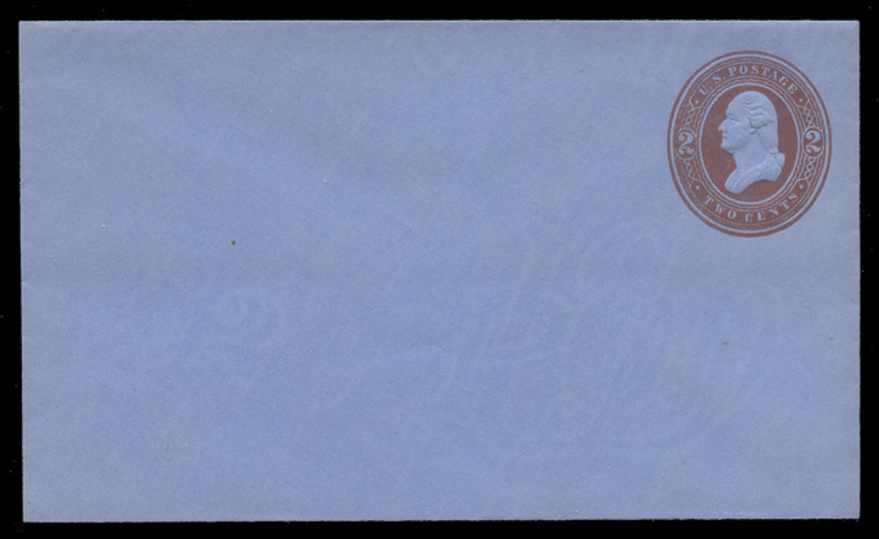 USA Scott # U 280/07, UPSS #818/06 1884-86 2c Washington (One Line), Die 1 brown on blue - Mint (See Warranty)