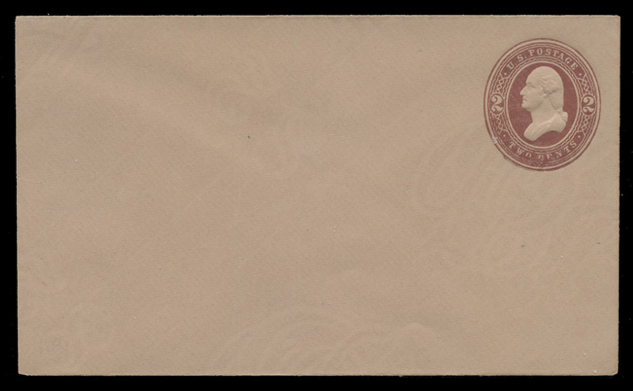USA Scott # U 281/07, UPSS #825/06 1884-86 2c Washington (One Line), Die 1 brown on fawn - Mint (See Warranty)