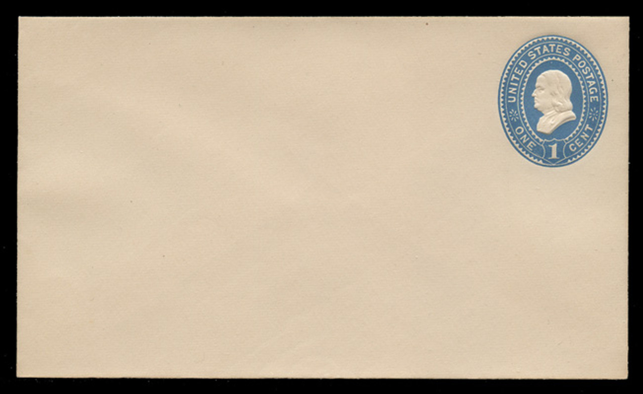 USA Scott # U 294/07, UPSS #875/07 1887-94 1c Franklin, blue on white - Mint (See Warranty)