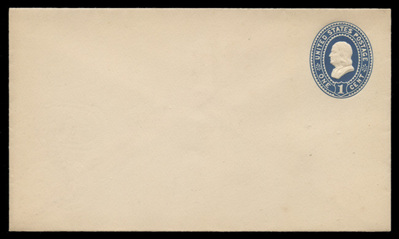 USA Scott # U 295/08, UPSS #878/012 1887-94 1c Franklin, dark blue on white - Mint (See Warranty)