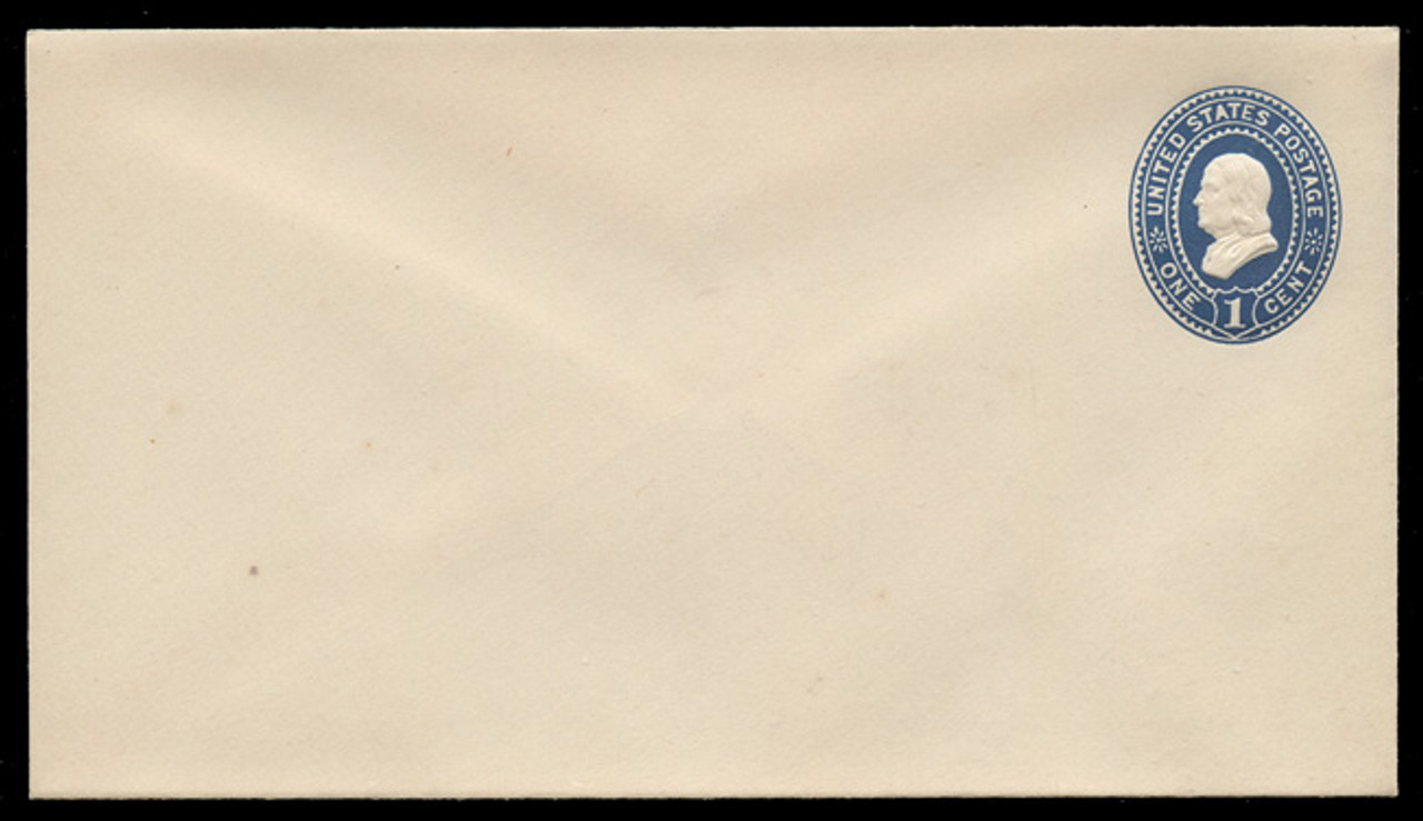 USA Scott # U 295/10, UPSS #880a/12 1887-94 1c Franklin, dark blue on white - Mint (See Warranty)