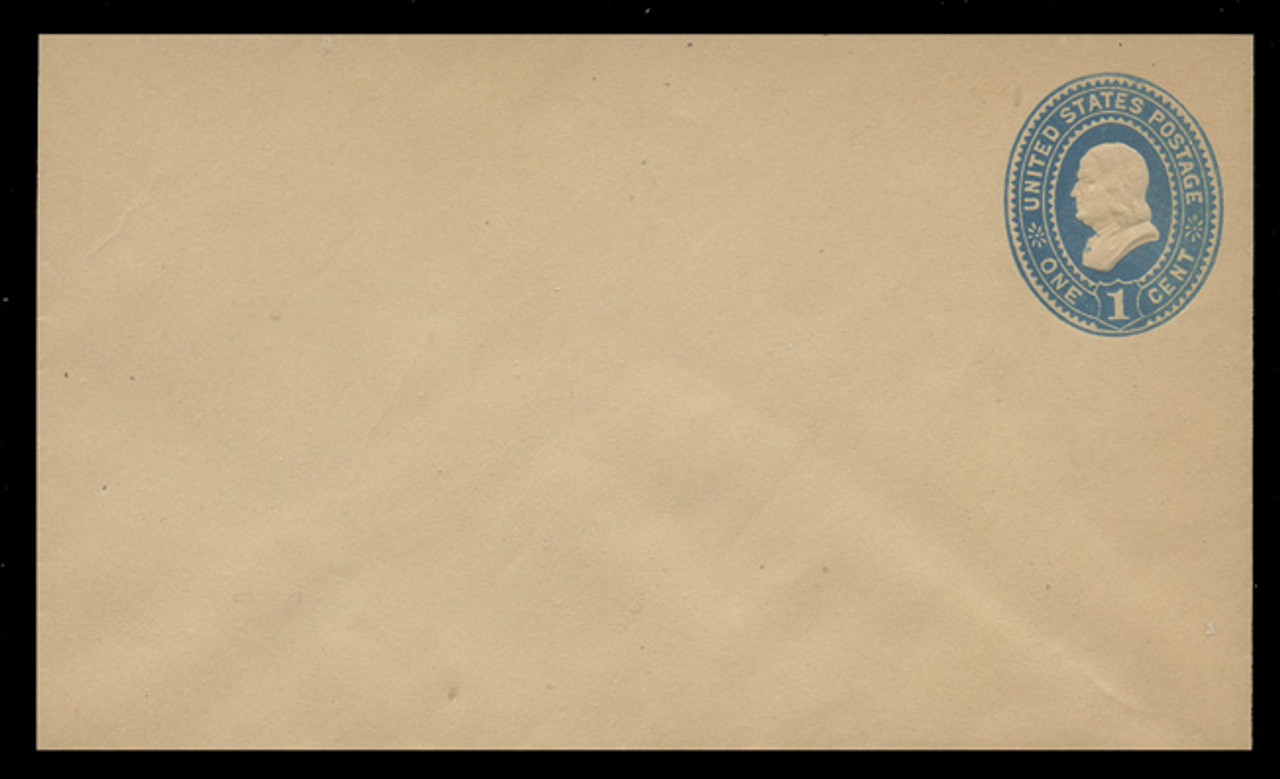 USA Scott # U 300/07, UPSS #895/07 1887-94 1c Franklin, blue on manila - Mint (See Warranty)