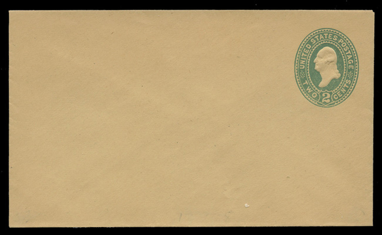 USA Scott # U 315/07, UPSS #998/08 1887-94 2c Washington, Die 2, green on manila - Mint (See Warranty)