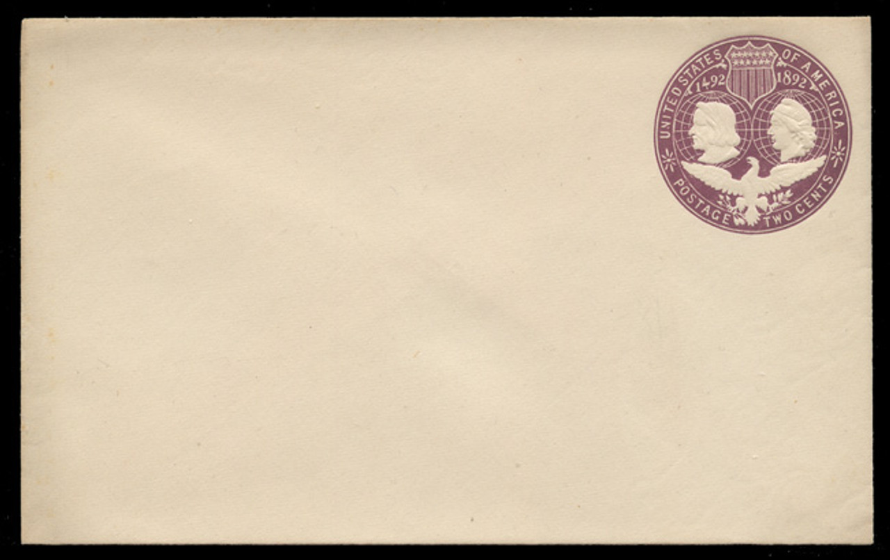 USA Scott # U 349-C/09, UPSS #1155/11 1893 2c Columbus, Die 3, violet on white - Mint (See Warranty)