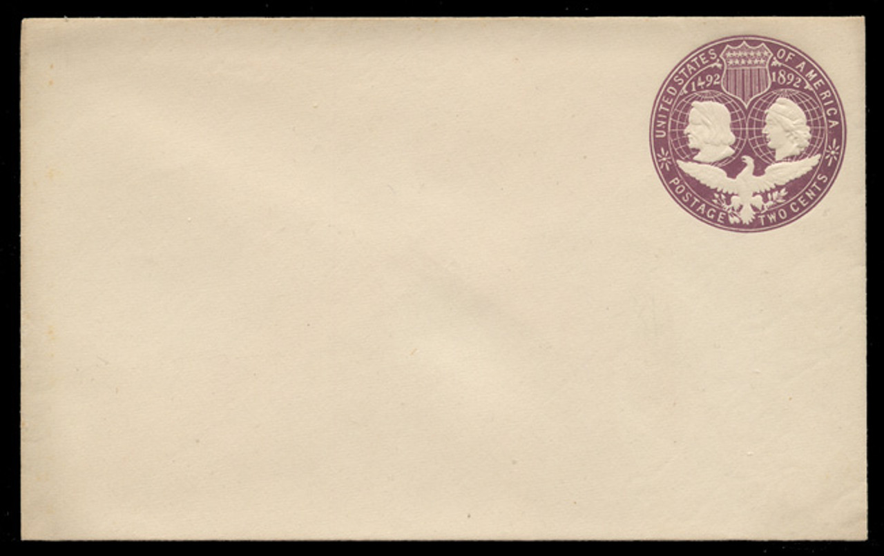 USA Scott # U 349-C/09, UPSS #1155/11 1893 2c Columbus, Die 3, violet on white - Mint (See "Other Details")