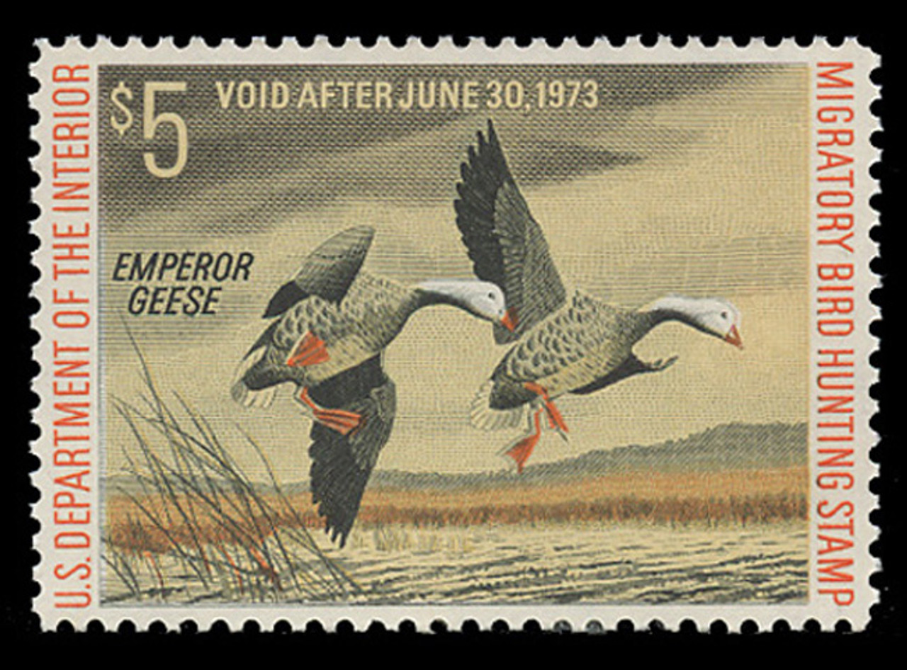 U.S. Scott #RW39, 1972 $5.00 Emperor Geese