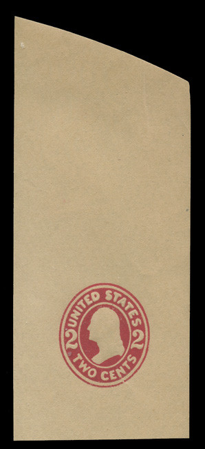 USA Scott # U 415, 1907-16 2c Washington, Scott Die U91, carmine on manila, Die 1 - Mint Full Corner