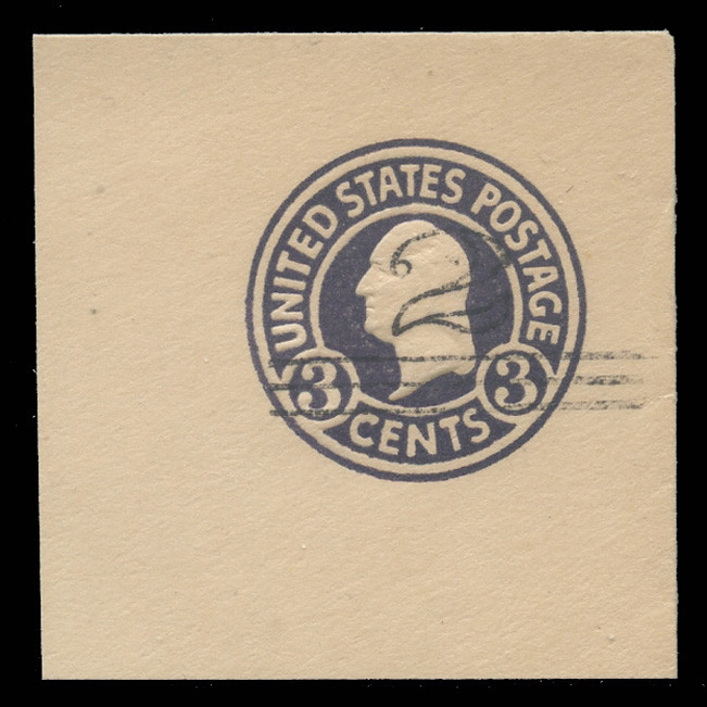 USA Scott # U 448a, 1920-1 2c on 3c (U436b) Washington, dark violet on white, Die 5 - Mint Full Corner