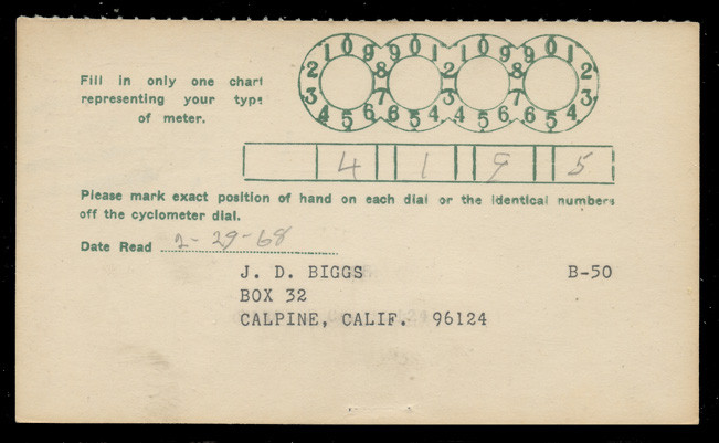 UY18r/R28A, Lincoln Reply Card, PORTOLA Re-Value, CANCELLED (MUST - See Other Details)