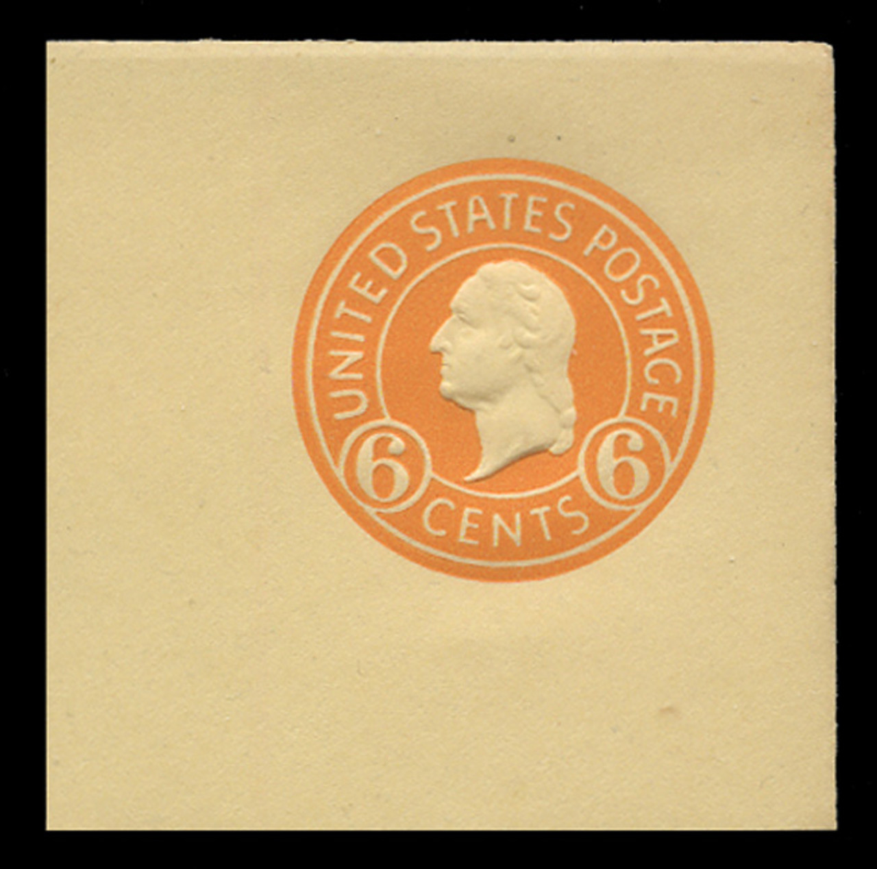 U.S. Scott # U 530, 1932 6c Washington, Orange on Amber - Mint Full Corner