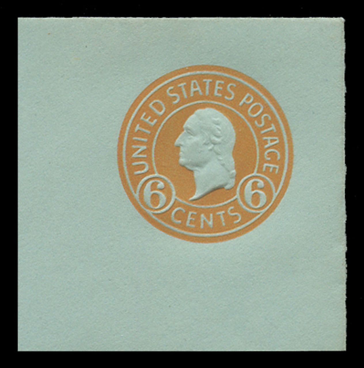 U.S. Scott # U 531, 1932 6c Washington, Orange on Blue - Mint Full Corner