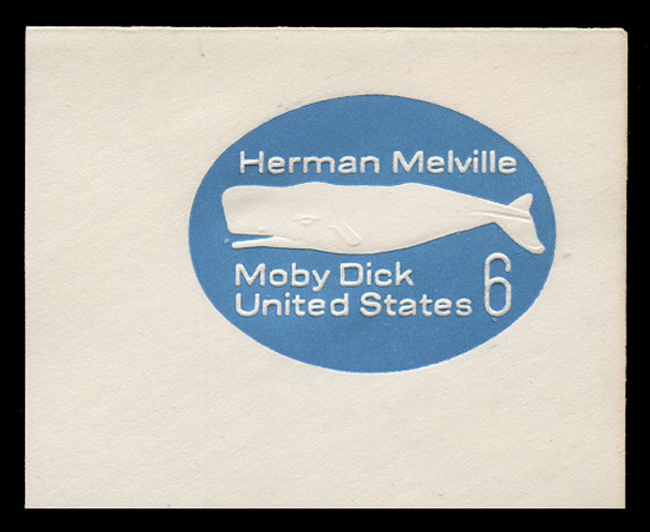 U.S. Scott # U 554 1970 6c Herman Melville, Moby Dick - Mint Full Corner