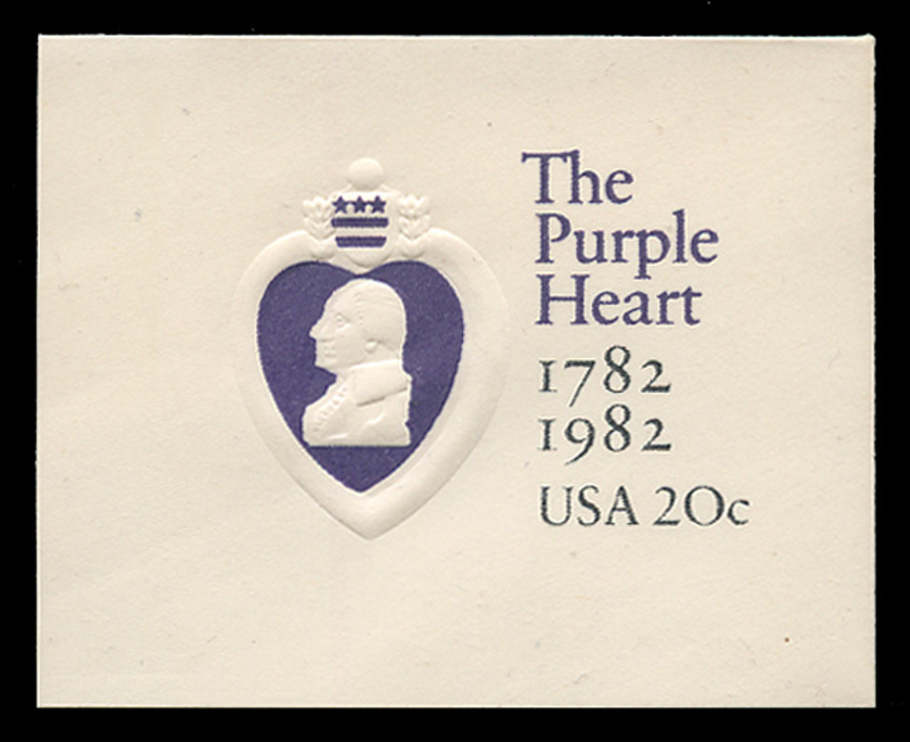 U.S. Scott # U 603 1982 20c The Purple Heart - Mint Full Corner