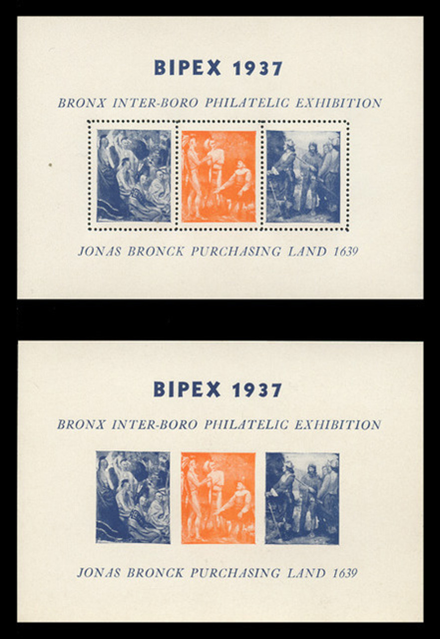 1937 BIPEX Philatelic Exhibition Souvenir Sheets -   Set of 2