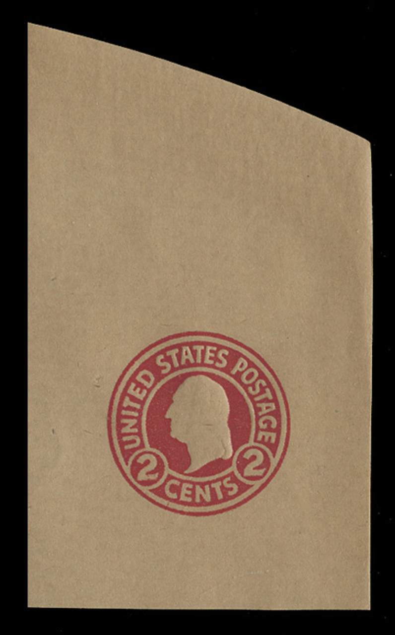 U.S. Scott # U 434, 1915-32 2c Washington, carmine on glazed brown, Die 1 - Mint Full Corner