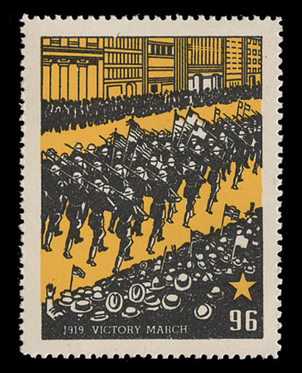 Chicagoland Poster Stamps of  1938 - # 96 Victory March, 1919