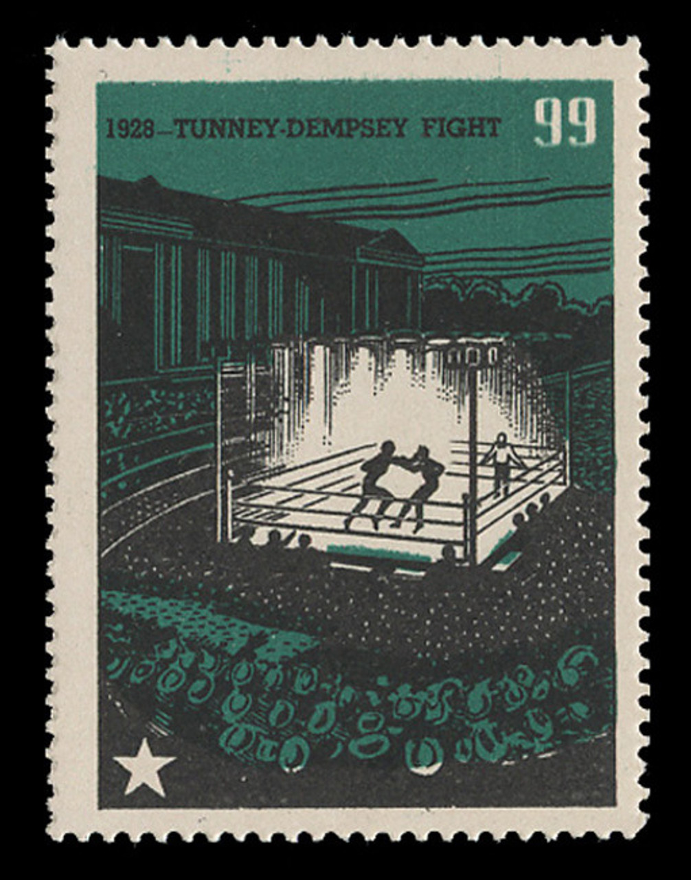 Chicagoland Poster Stamps of  1938 - # 99 Tunney-Dempsey Fight, 1928