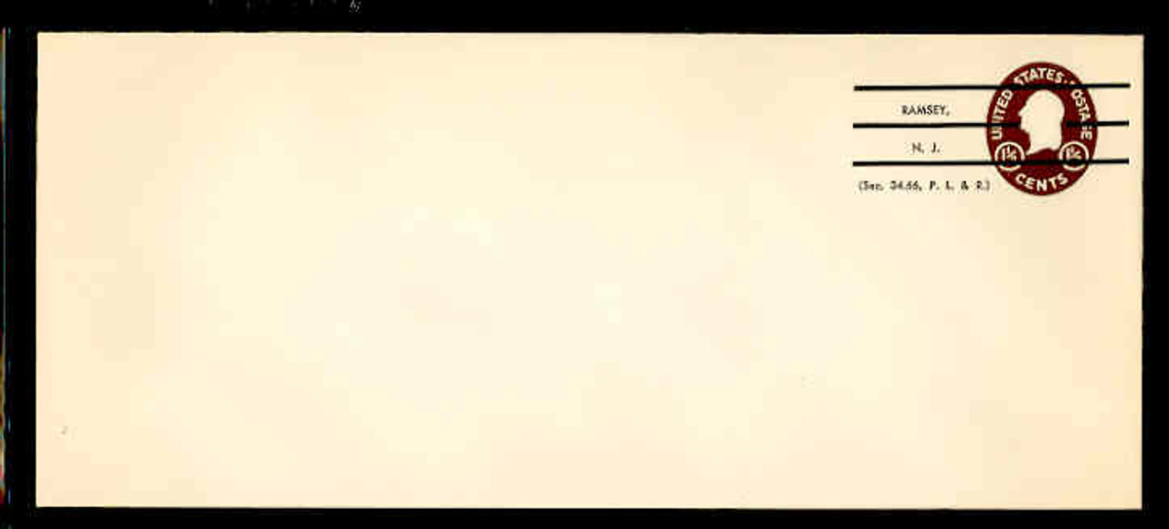 U.S. Scott # U 535PR, 1952 1½c Washington, Precancelled - Mint Envelope, UPSS Size 23