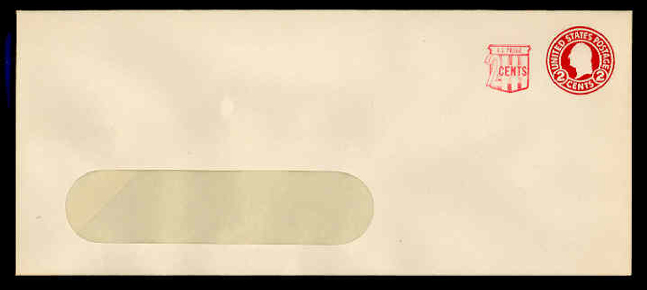 U.S. Scott # U 537, 1958 2c (U429) + 2c Washington, Die 1 - Mint Envelope, UPSS Size 23-WINDOW