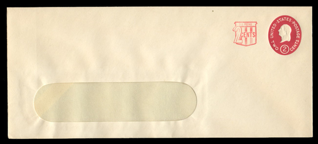 U.S. Scott # U 538c, 1958 2c (U533c) + 2c Washington, Die 4 - Mint Envelope, UPSS Size 21-WINDOW