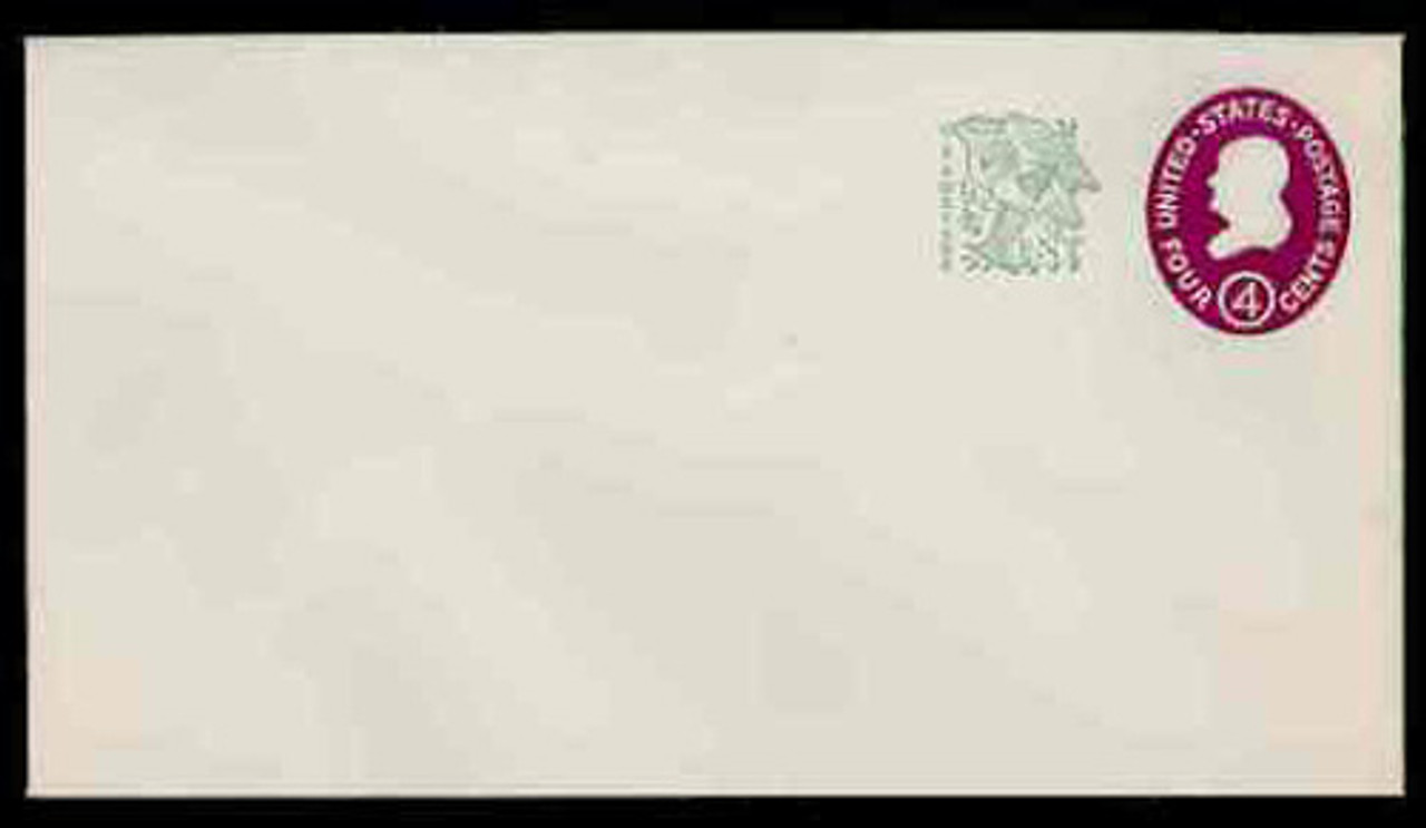 U.S. Scott # U 545, 1962 4c (U536) + 1c Franklin, Type 1 - Mint Envelope, UPSS Size 12