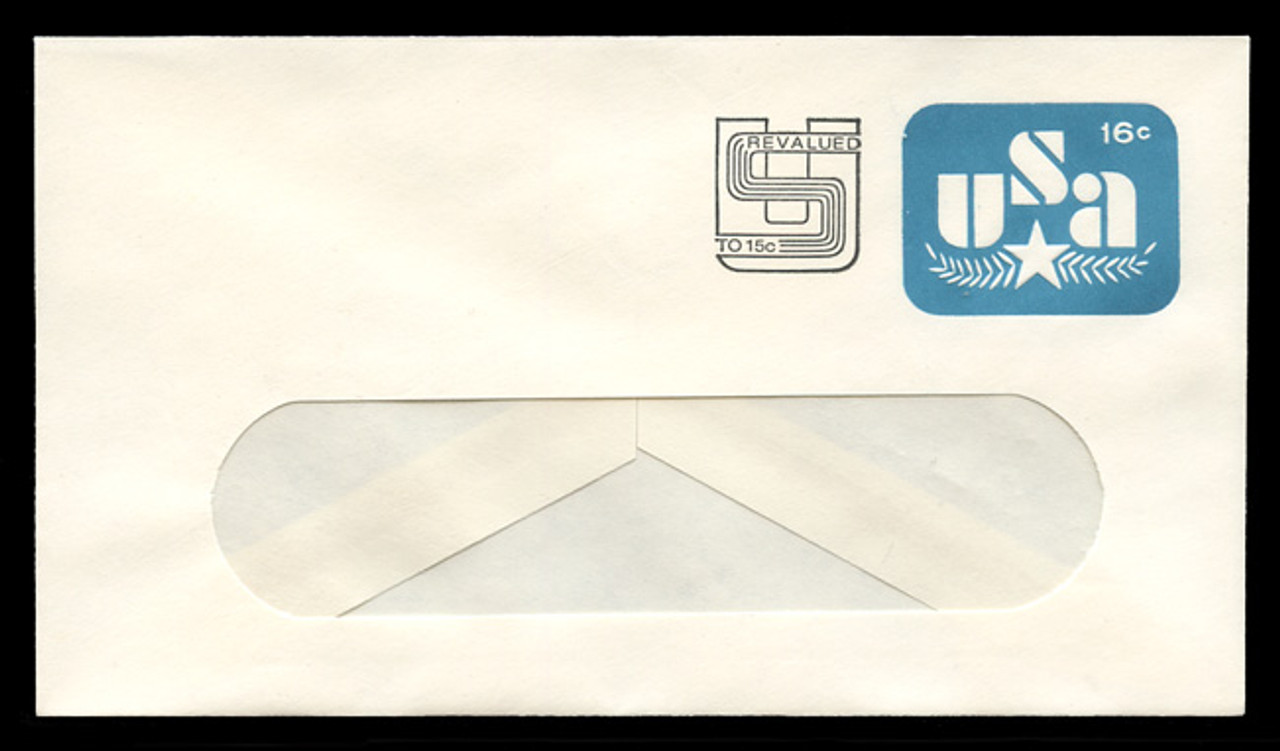 U.S. Scott # U 586 1978 15c Olive Branch & Star Revalued to 15c from 16c - Mint Envelope, UPSS Size 12-WINDOW