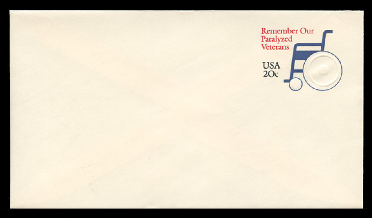 U.S. Scott # U 605 1983 20c Remember our Paralyzed Veterans - Mint Envelope, UPSS Size 12